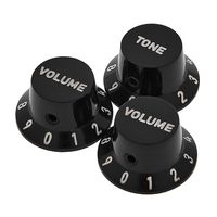 Harley Benton : Parts ST Poti Knob Set Ebony