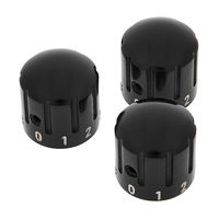 Harley Benton : Parts Slotted Knob Set Ebony