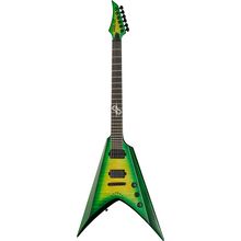 Solar Guitars V2.6LB Flame Lime Burst Matte