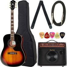 Set 4 Sottobicchieri Quadrati Con Motivo Chitarra Acustica - Gift Base, 9x9 Cm, Finitura Lucida, Cartone Rigido
