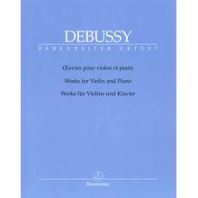 Bärenreiter Debussy Werke Violin Klavier
