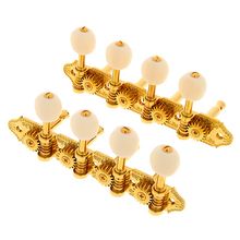 Mécaniques Pour Mandoline Ortega - Boutons Noirs Doré | Set De 8 Machines à Engrenages