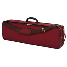 Vioolkoffer 4/4 oblong, zwart met bruine binnenkant