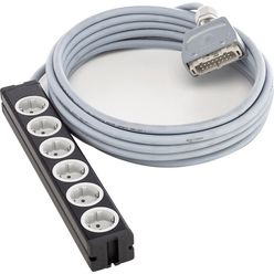 Stairville Multicable 10m 16H - 6 Sockets