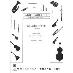 Zimmermann Verlag Grifftabelle Klarinette Oehler