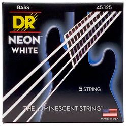 DR Strings Neon White NWB5-45