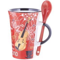 Music Sales Cappuccino Mug Violin Red