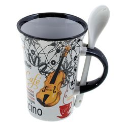 Music Sales Cappuccino Mug Violin White