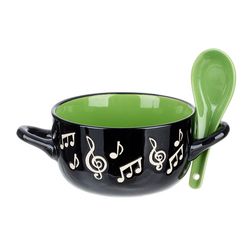 Music Sales Music Note Bowl Spoon Green