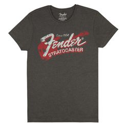 Fender T-Shirt Strat. Grey/Red L