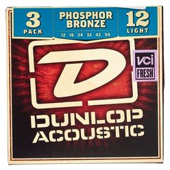 Dunlop Acoustic Light 012-054 3 Pack