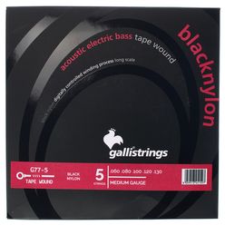 Galli Strings G77-5 Black Nylon Bass Strings