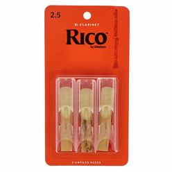 DAddario Woodwinds Rico Bb- Clar 2.5 - 3-Pack