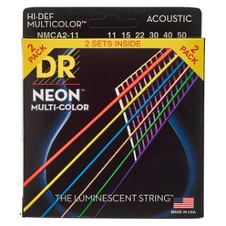 DR Strings Neon Multi NMCA-2/11 2-Pack