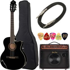 Harley Benton Santos C-40SCE BK Bundle