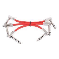 Ernie Ball Red Flat Ribbon Patch Cable 3"