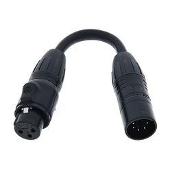 ADJ DMX 3-pin F to 5-pin M IP65