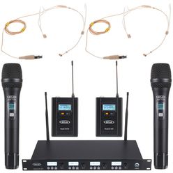 PTU-7000 | Quad UHF Wireless Microphone System w/ Auto-Scan (4H/4B/2H2B)
