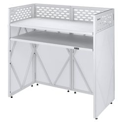 Roadworx DJ Table ALU White Shelf