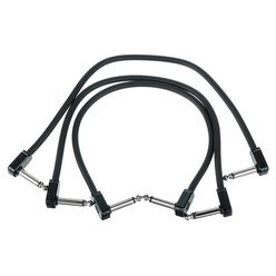 Ernie Ball Flat Patch Cable 12" black set