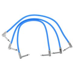 Ernie Ball Flat Patch Cable 12" blue set