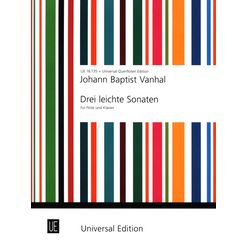 Universal Edition Vanhal 3 Leichte Sonaten Flöte