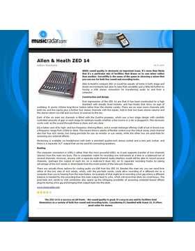 Allen & Heath ZED-14 – Thomann France