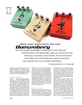Duesenberg Green Comp, White Drive, Red Echo, Effektpedale