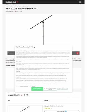 K&M 27105 Thomann Typ 1 Mikrofonstativ Test