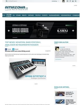 Top News: Novation, Bass Station II, Analoger Keyboardsynthesizer