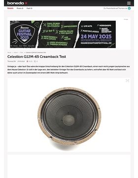 G12M-65 Creamback 8 Ohm