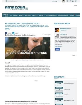 Special: Studio-Gesangsmikrofone Teil 1, Einsteiger bis 300,- Euro