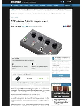 Tc electronic ditto x4 store looper review