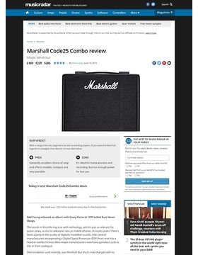 Amplificador Marshall Code 25 Para Guitarra De 25w Color Negro 110v -  FeedBack Store