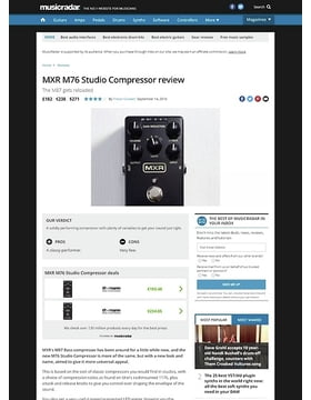 MXR M76 Studio Compressor – Thomann UK