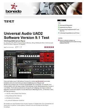 Universal Audio UAD Software Version 9.1 Test