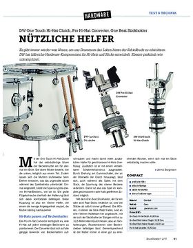 DW One Touch Hi-Hat Clutch, Pro Hi-Hat Converter, One Beat Stickholder