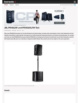 Jbl 2024 prx812w manual