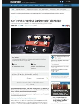 La Pédale d’effet Carl Martin Lick Box Signature Greg Howe – Photos, Tests & Avis