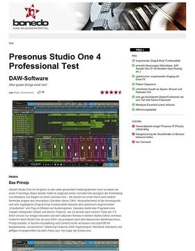 Presonus Studio One 4 Professional Test