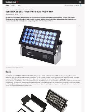 Ignition Co9 LED Flood IP65 540W RGBW Test
