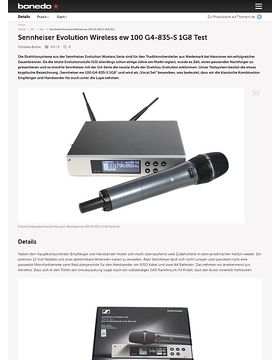 Sennheiser Evolution Wireless ew 100 G4-835-S 1G8 Test