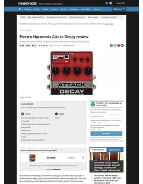 Electro Harmonix Attack Decay Tape Reverse Simulator Pedal — Truetone Music