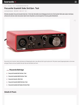 Focusrite Scarlett Solo 3rd Gen B-Stock – Thomann United States