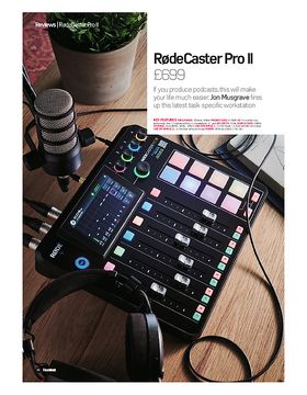 Rode RodeCaster Pro II Pack 1 w/ 1x PodMic, PSA1+, NTH100, Cover & XLR  Cable (3m)