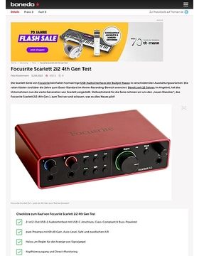 Focusrite Scarlett 2i2 3rd Gen B-Stock – Thomann United States