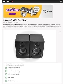 Presonus Eris 3.5 2nd Gen Stand Set – Thomann United States