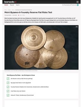 Meinl Byzance & Foundry Reserve Flat Rides