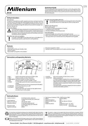 Millenium DI-33 Aktive DI-Box – Musikhaus Thomann