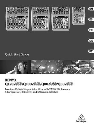 behringer xenyx q802usb 8-input usb mixer